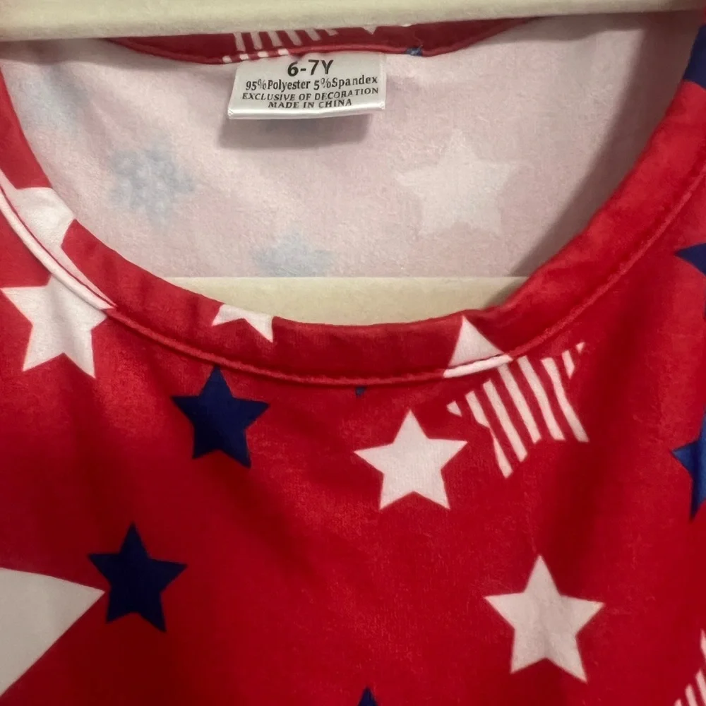 Red Starry Kids Dress - Picture 2 of 4